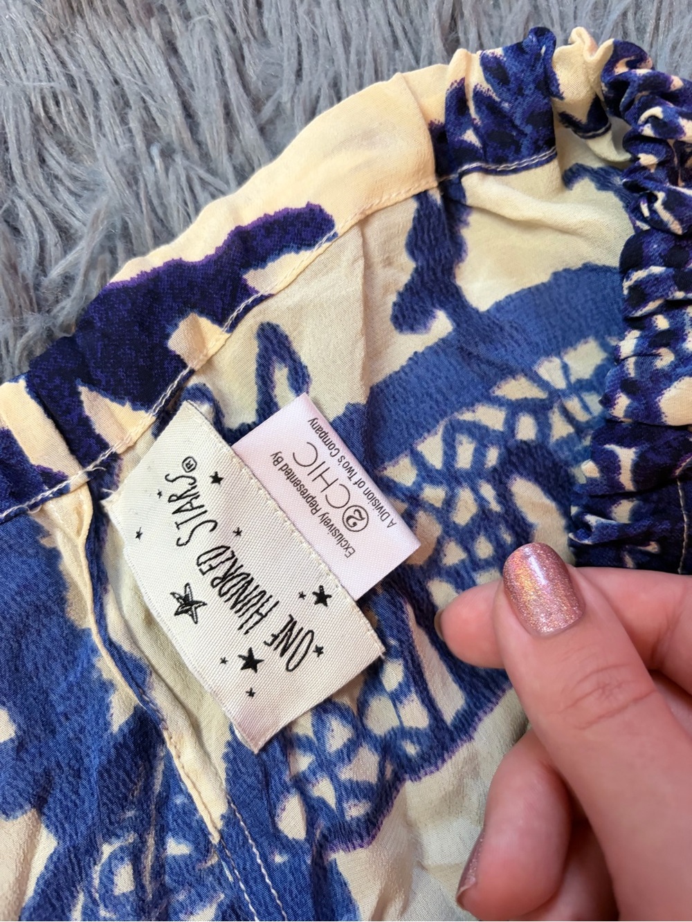 One Hundred Stars Lounge Wear Crepe Pants - Giant Willow Blue - Picture 3 of 8